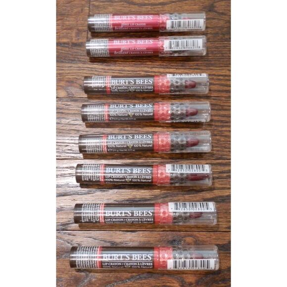 Burt's Bees Lip Crayon Napa Vineyard Pacific Coast Lot of 8 NEW - Picture 1 of 3